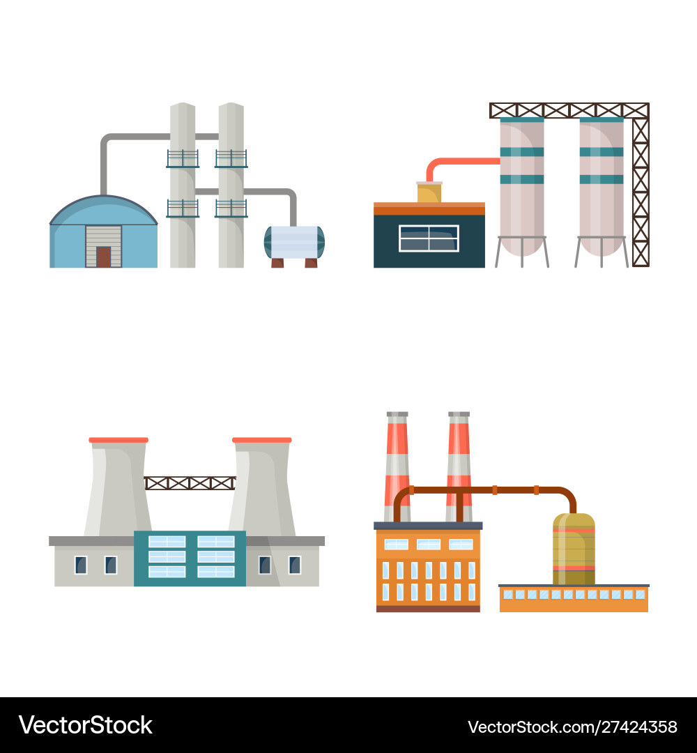 Isolated object factory and industry sign Isolated object factory and industry sign vector image