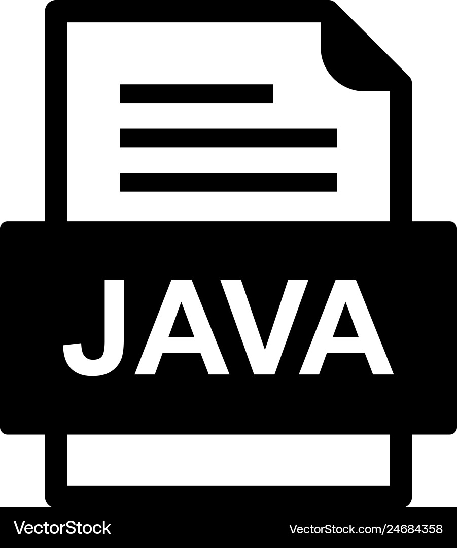 Java file document icon Vector Image