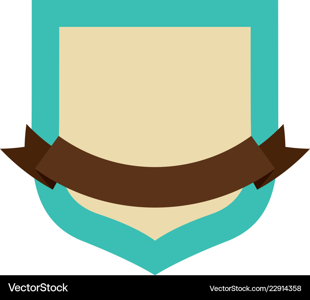 Label ribbon empty Vector Image