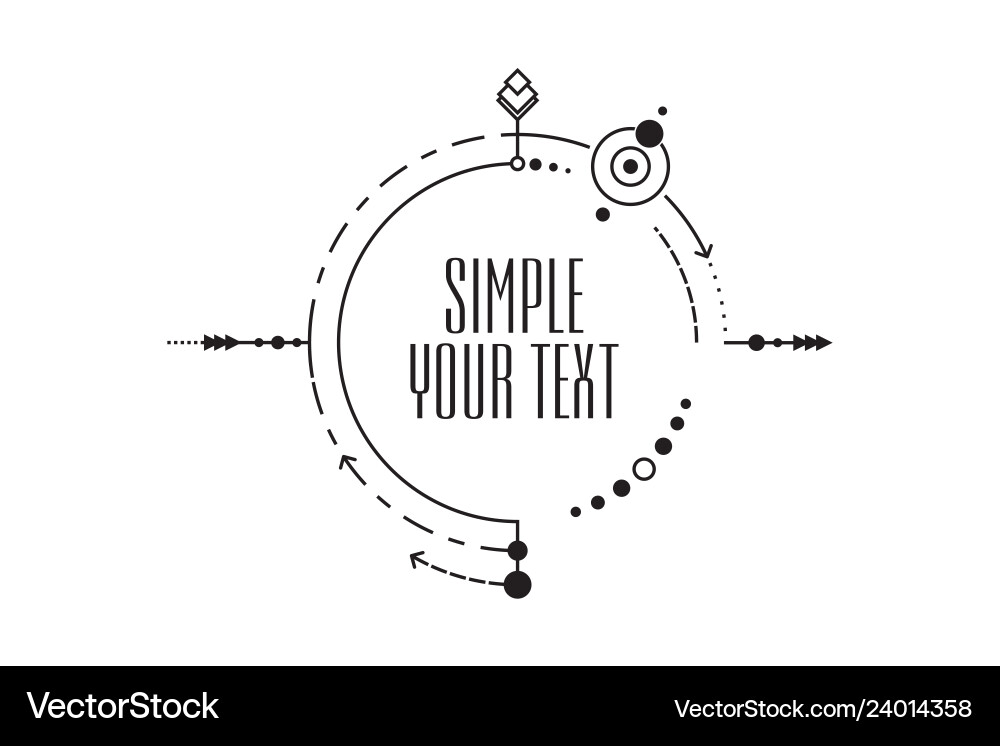 Minimalistic design lines frame for text Vector Image