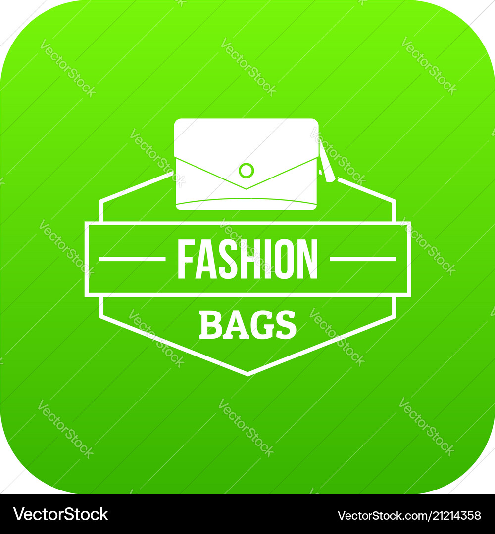 Mode Handtasche Ikone grün Mode Handtasche Ikone grün vektorbild