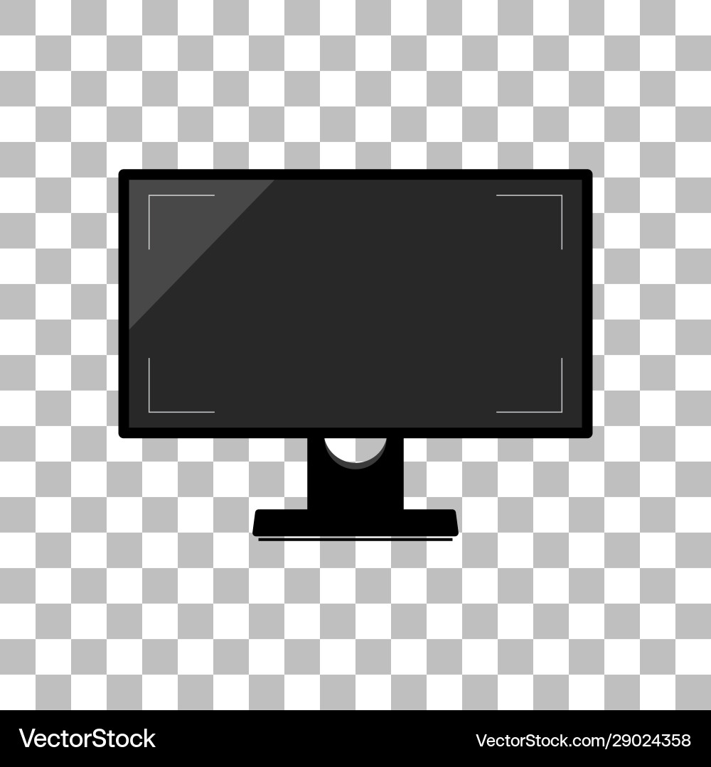 Monitor with a blank and isolated screen Monitor with a blank and isolated screen vector image