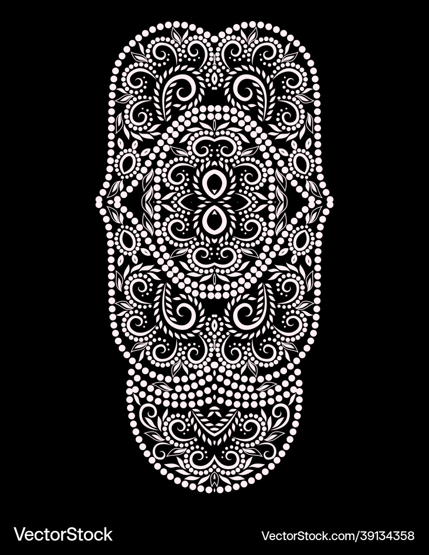 Neckline - gepunktetes ethnisches Design Neckline - gepunktetes ethnisches Design vektorbild