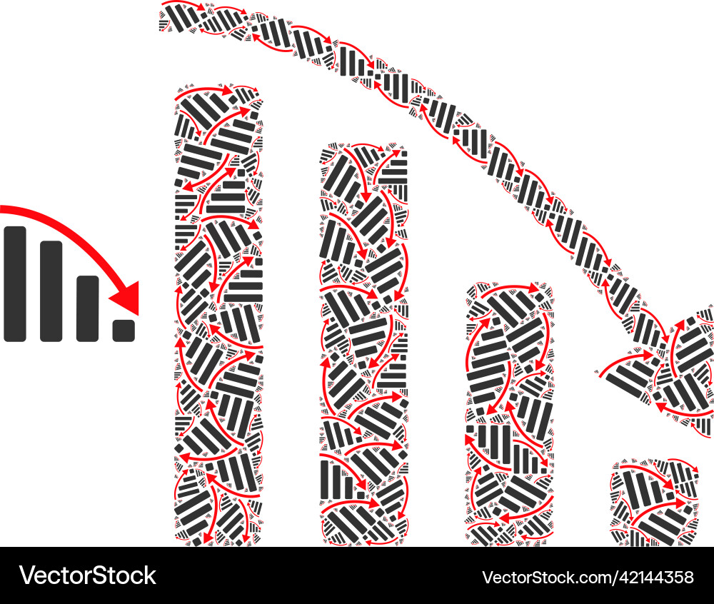 Negative trend recursive composition of Vector Image