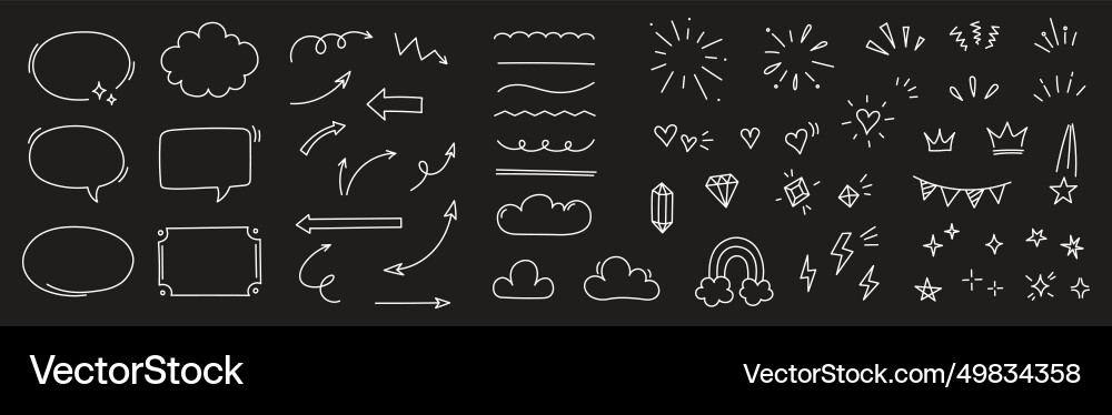 Sketch line arrow element star heart shape Sketch line arrow element star heart shape vector image