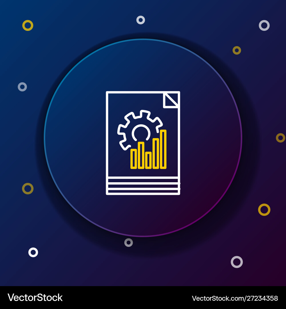 White and yellow line document with graph chart White and yellow line document with graph chart vector image