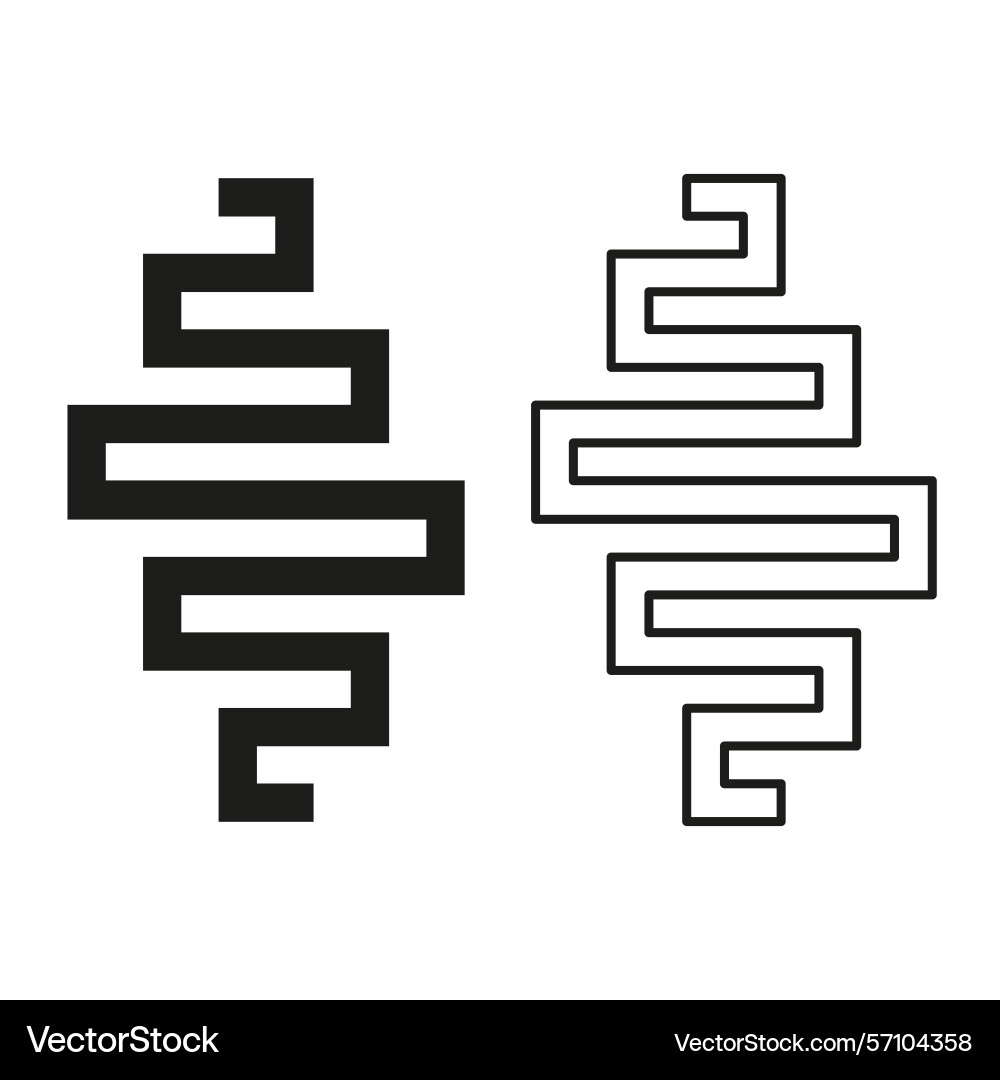 Zigzag shape forms abstract corner paths Zigzag shape forms abstract corner paths Vector Image