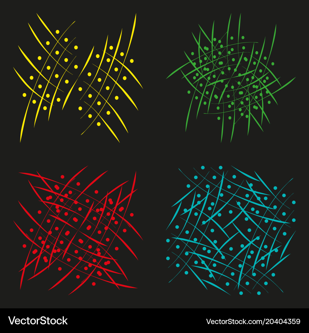 A set of abstract wings and links vector image