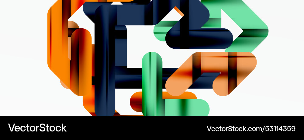 Abstract background - colorful lines composition Vector Image