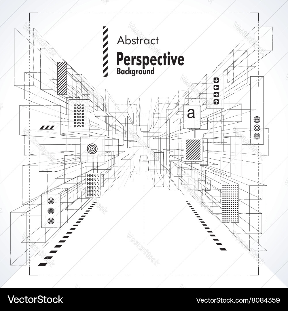 Abstract Blueprint Architecture vector image
