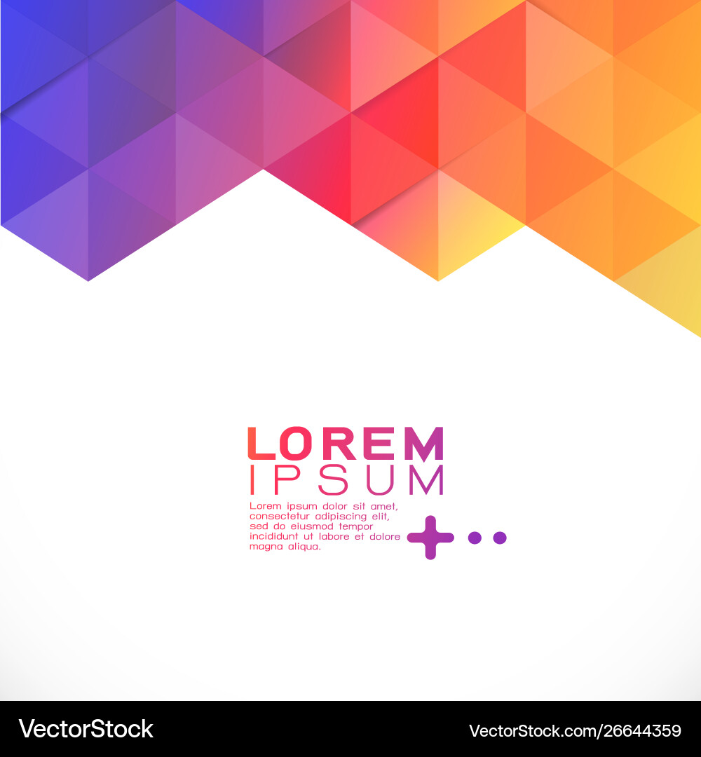 Abstract colorful gradient geometric template Abstract colorful gradient geometric template vector image