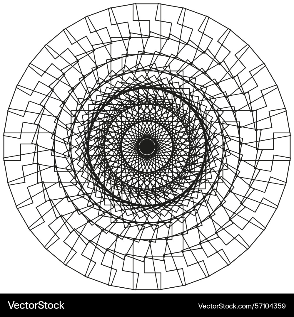 Circular mesh pattern abstract concentric lines Circular mesh pattern abstract concentric lines vector image