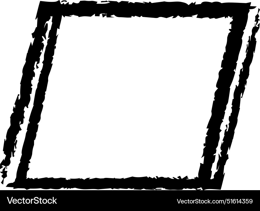 Frame parallelogram texture element outline Vector Image