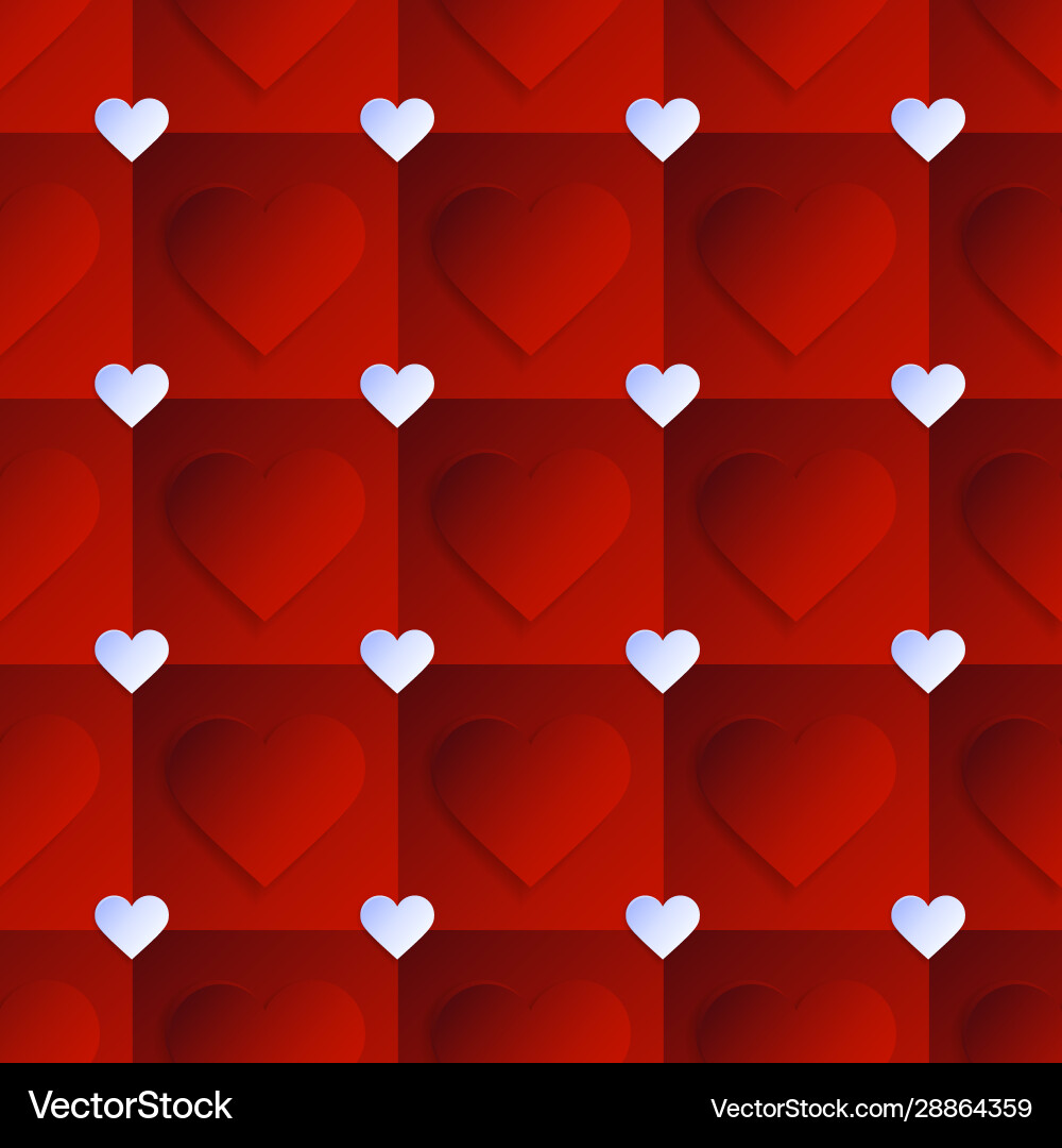 Heart seamless pattern with creative shape Heart seamless pattern with creative shape vector image