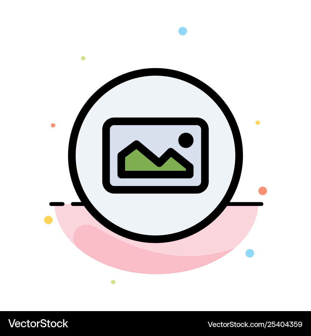 Image photo basic ui abstract flat color icon Vector Image