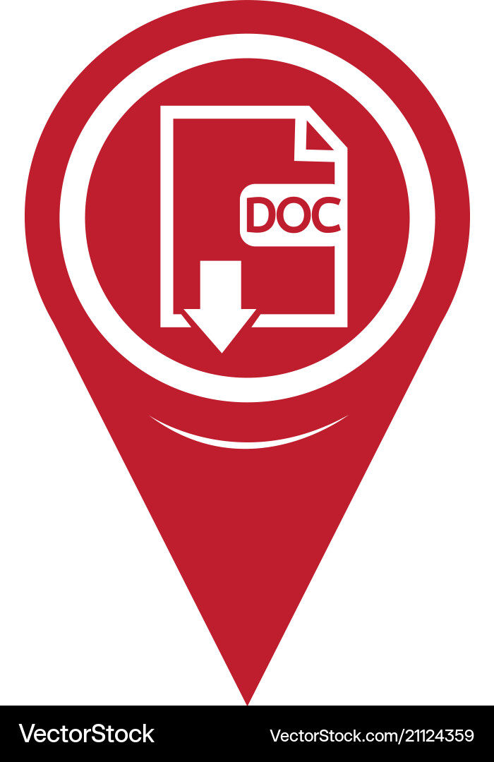 Karte Pin Pointer Datei Typ Doc Symbol vektorbild