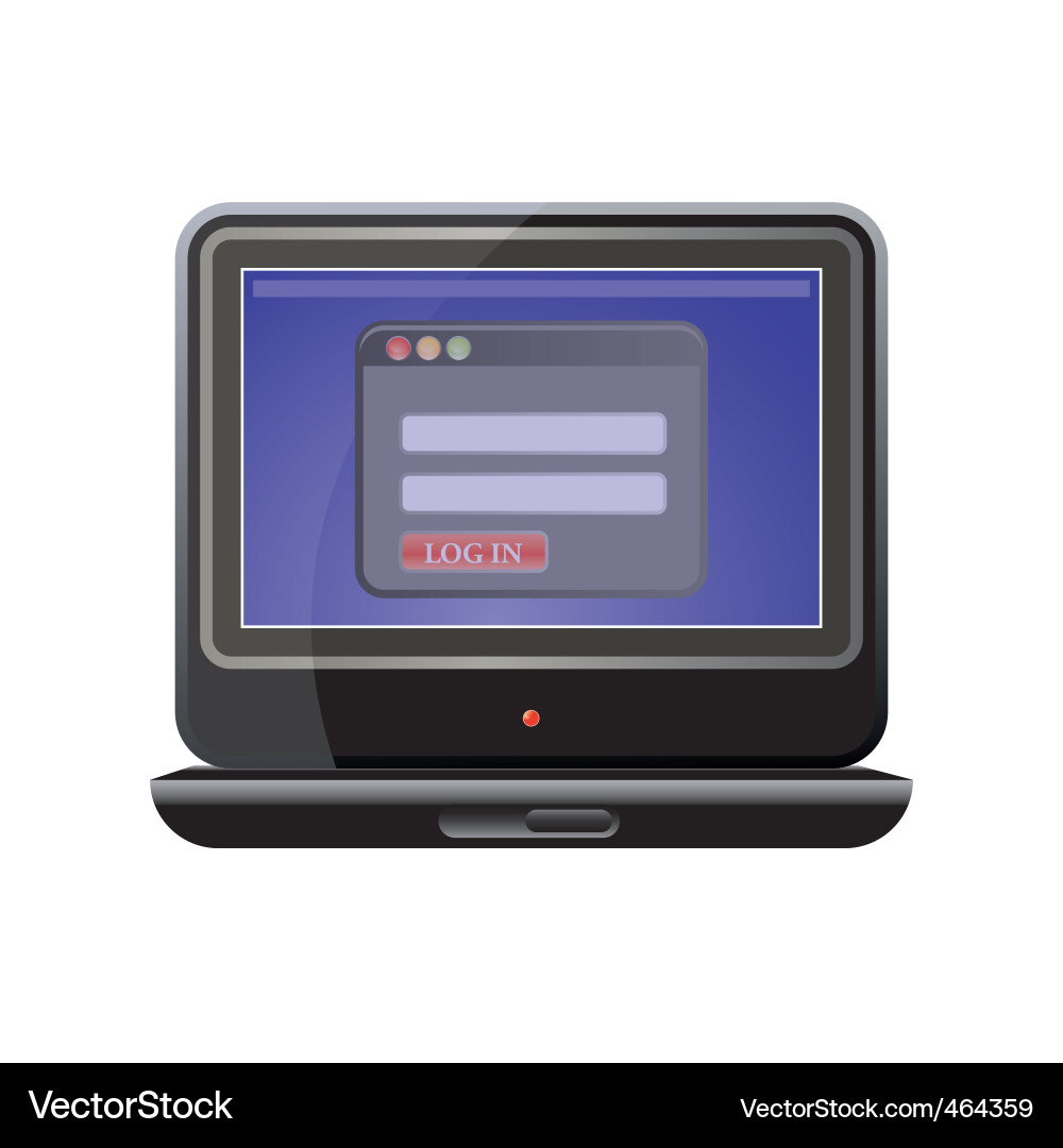 Log in symbol Vector Image
