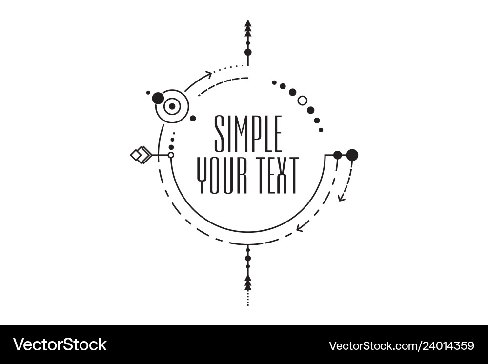 Minimalistic design lines frame for text Minimalistic design lines frame for text vector image