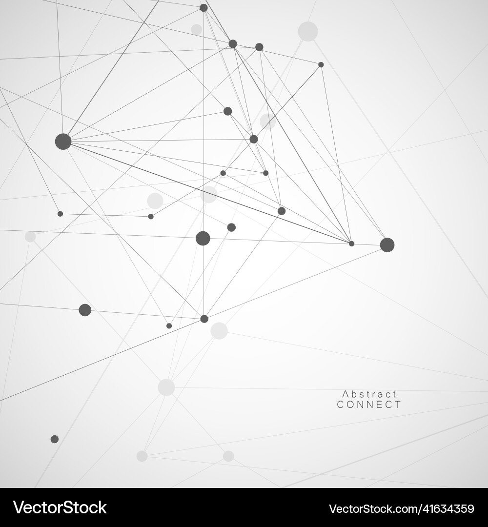 Polygonal concept design with connection lines Polygonal concept design with connection lines Vector Image