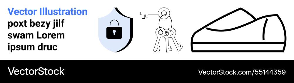 Security icon set featuring lock shield keys Security icon set featuring lock shield keys vector image