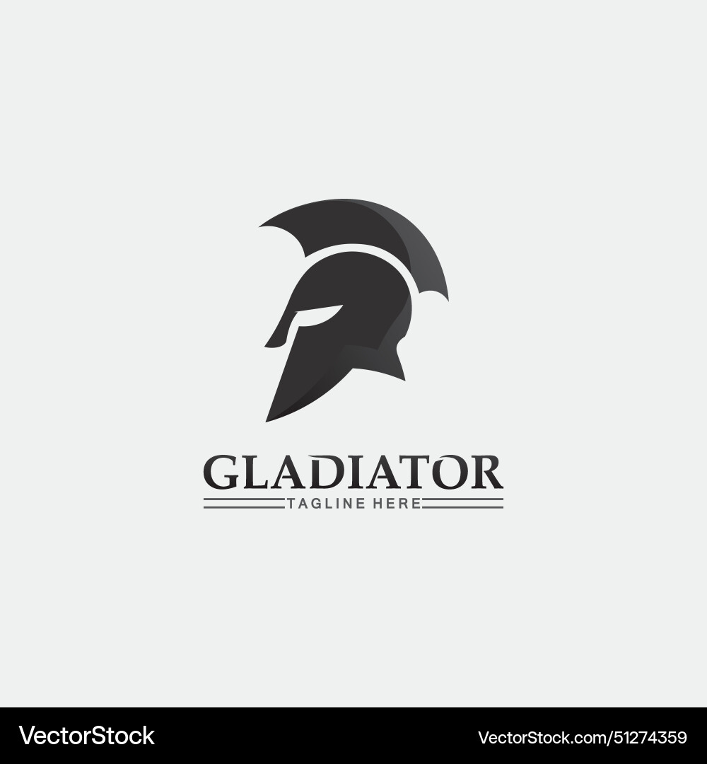 Spartan Helm Logo und Gladiator Power Vintage Spartan Helm Logo und Gladiator Power Vintage vektorbild