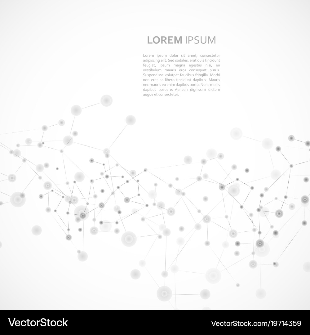 Structure molecule and communication background vector image