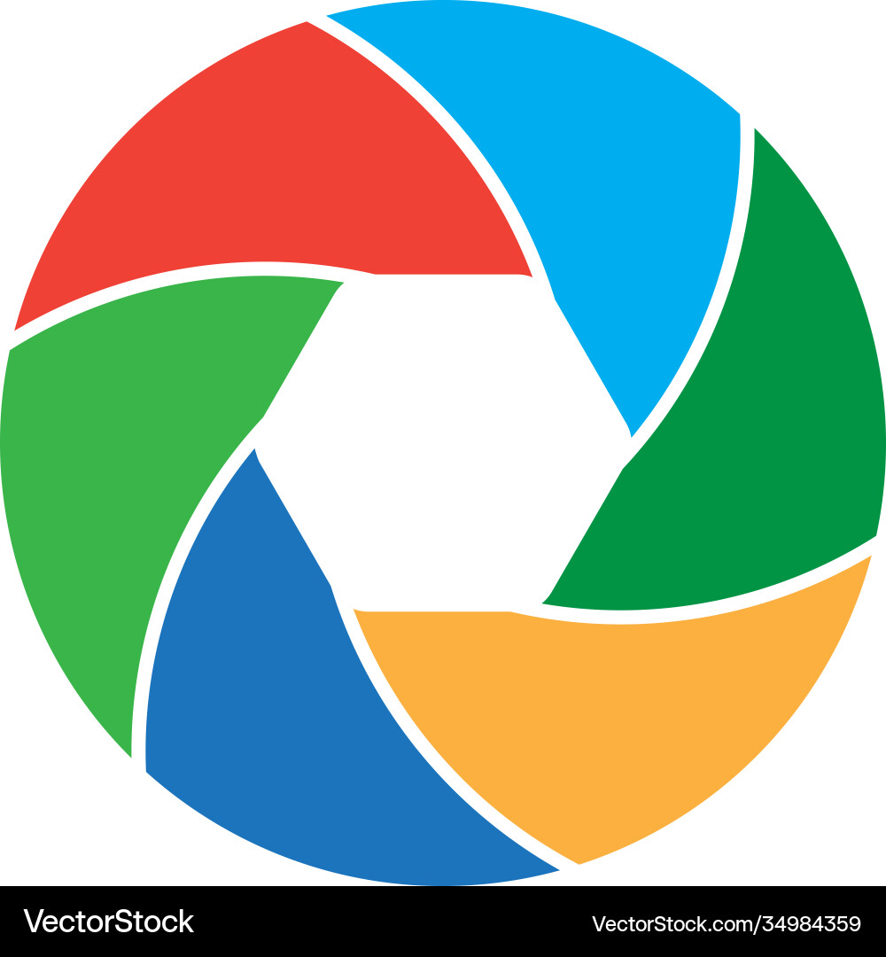 Symbol hexagonal swirl colorful object Symbol hexagonal swirl colorful object vector image