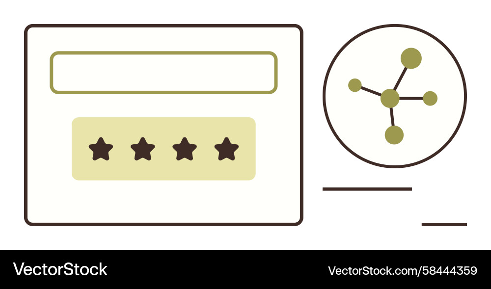 User Rating Interface with Molecular Network Vector Image