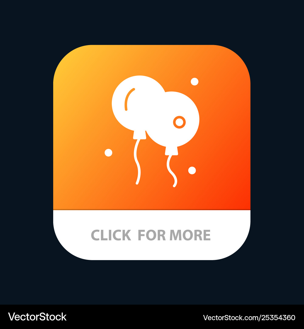 Balloon easter nature mobile app button android Balloon easter nature mobile app button android vector image