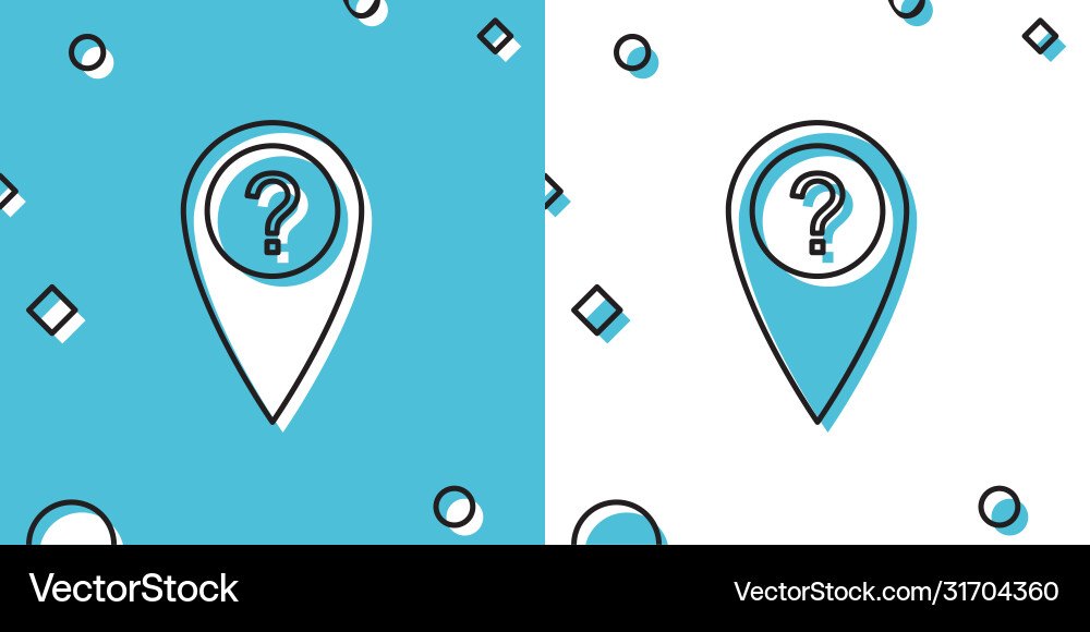 Black map pointer with question symbol icon Black map pointer with question symbol icon vector image