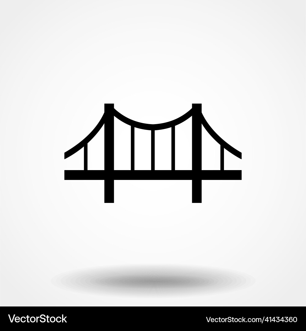 Bridge icon building symbol architecture Bridge icon building symbol architecture Vector Image