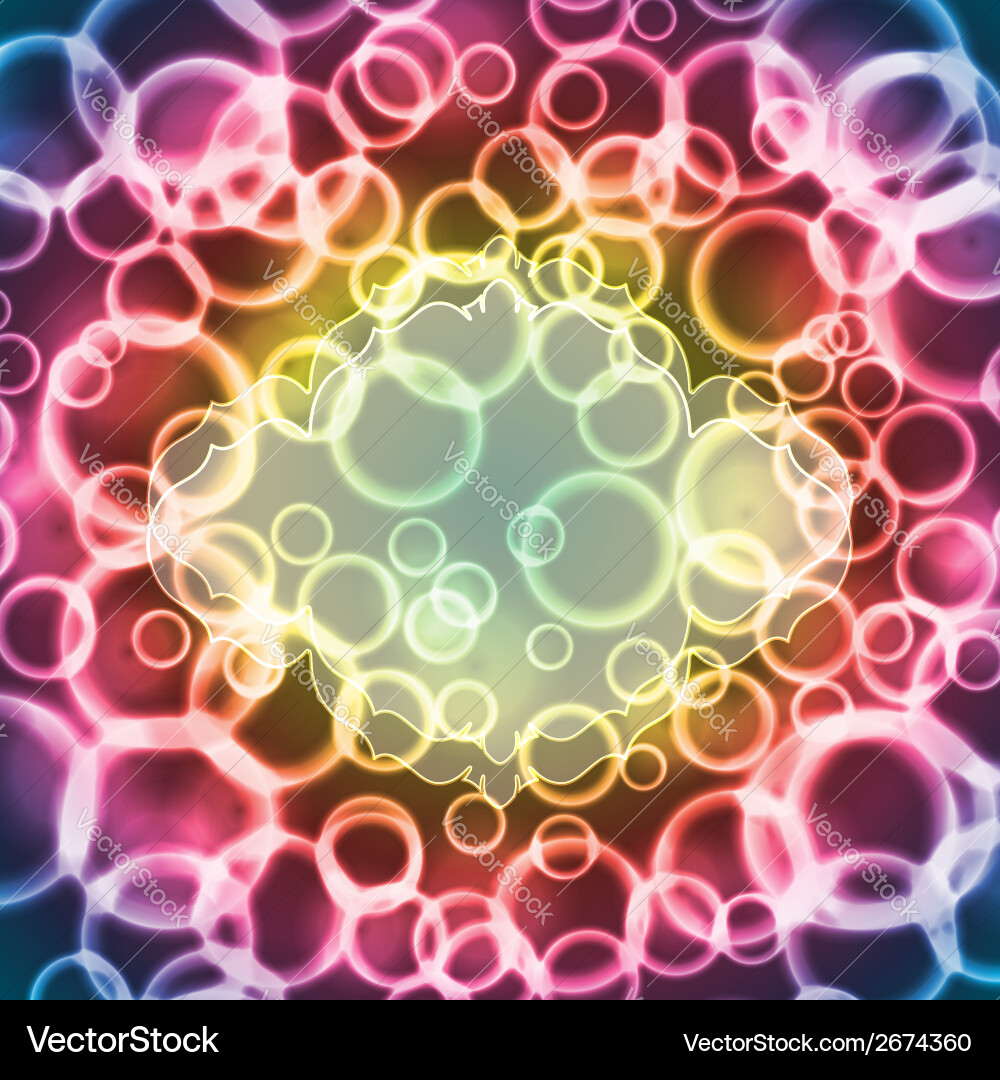 Bright abstract background with bokeh effect Vector Image