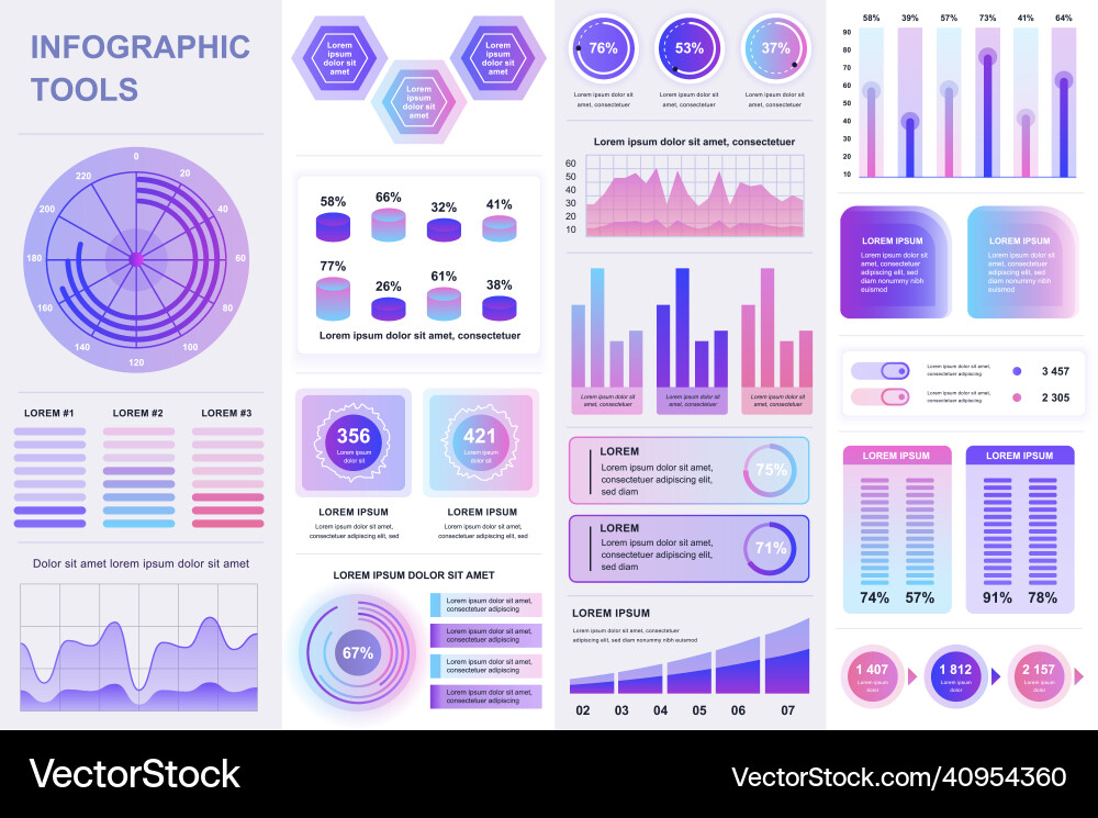 Bundle infographic ui ux kit elements Bundle infographic ui ux kit elements Vector Image