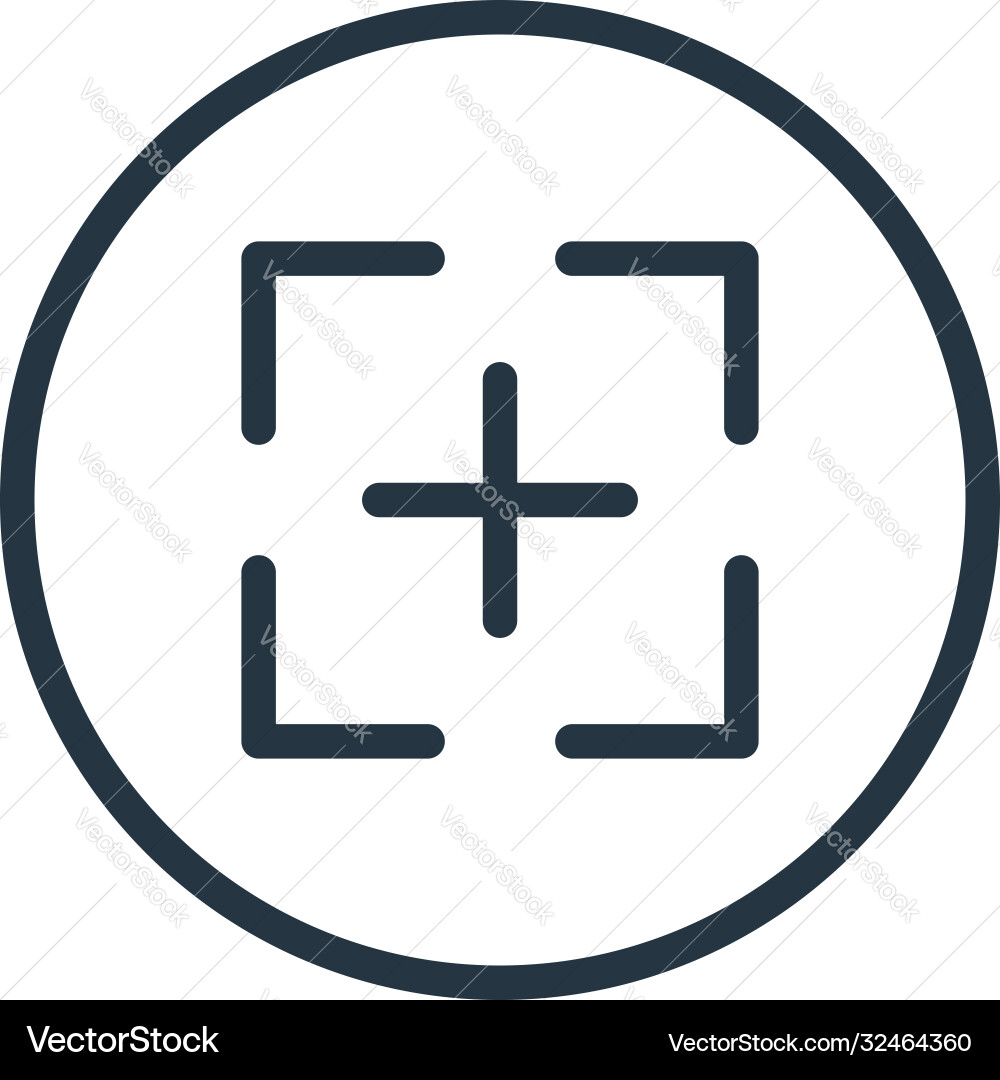 Camera icon editable stroke linear Vector Image