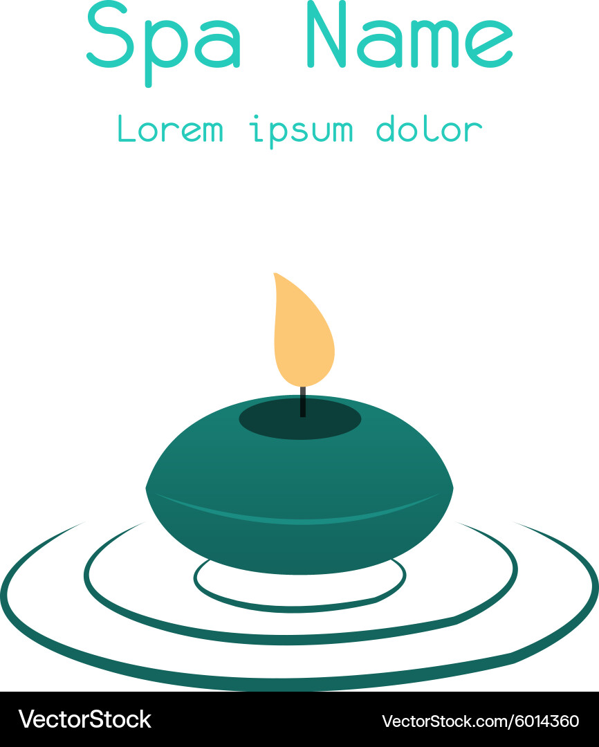 Colored background with text and spa icons Vector Image