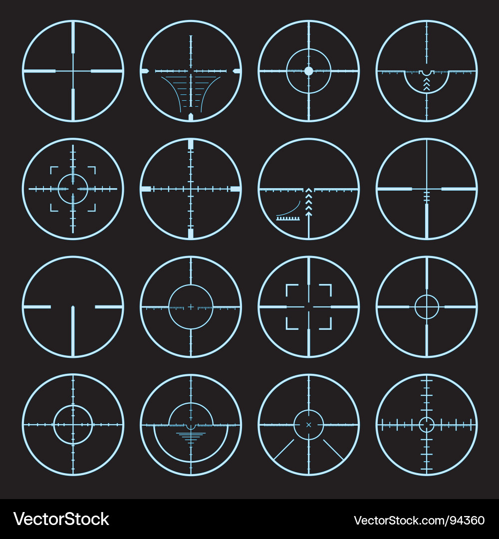 Crosshair Set - Targeting Icons Vector Image