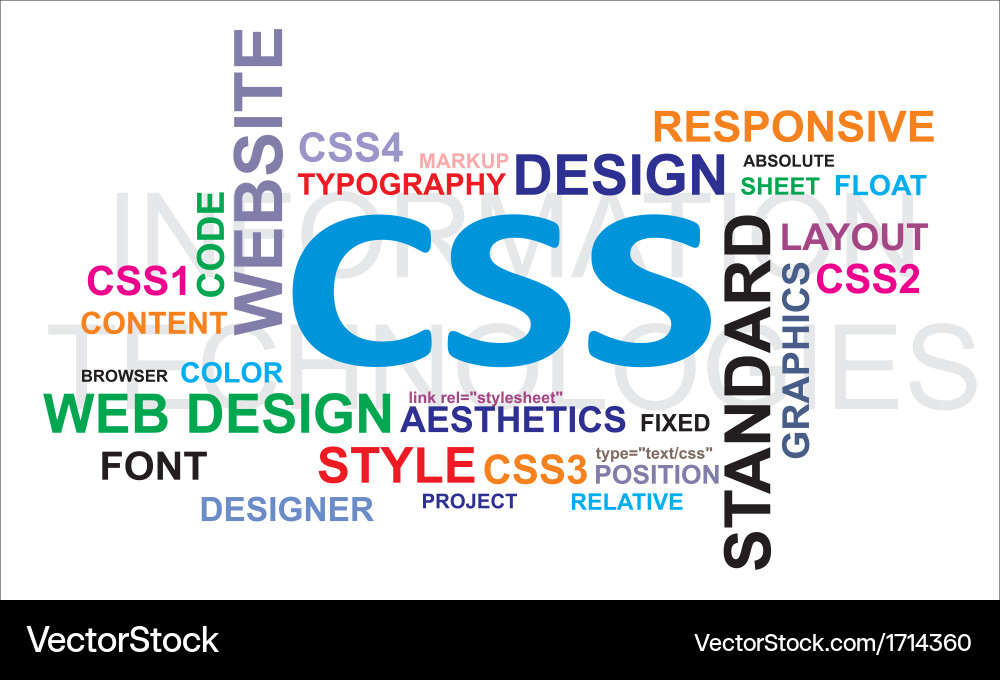 CSS Word Cloud - Web Development vector image