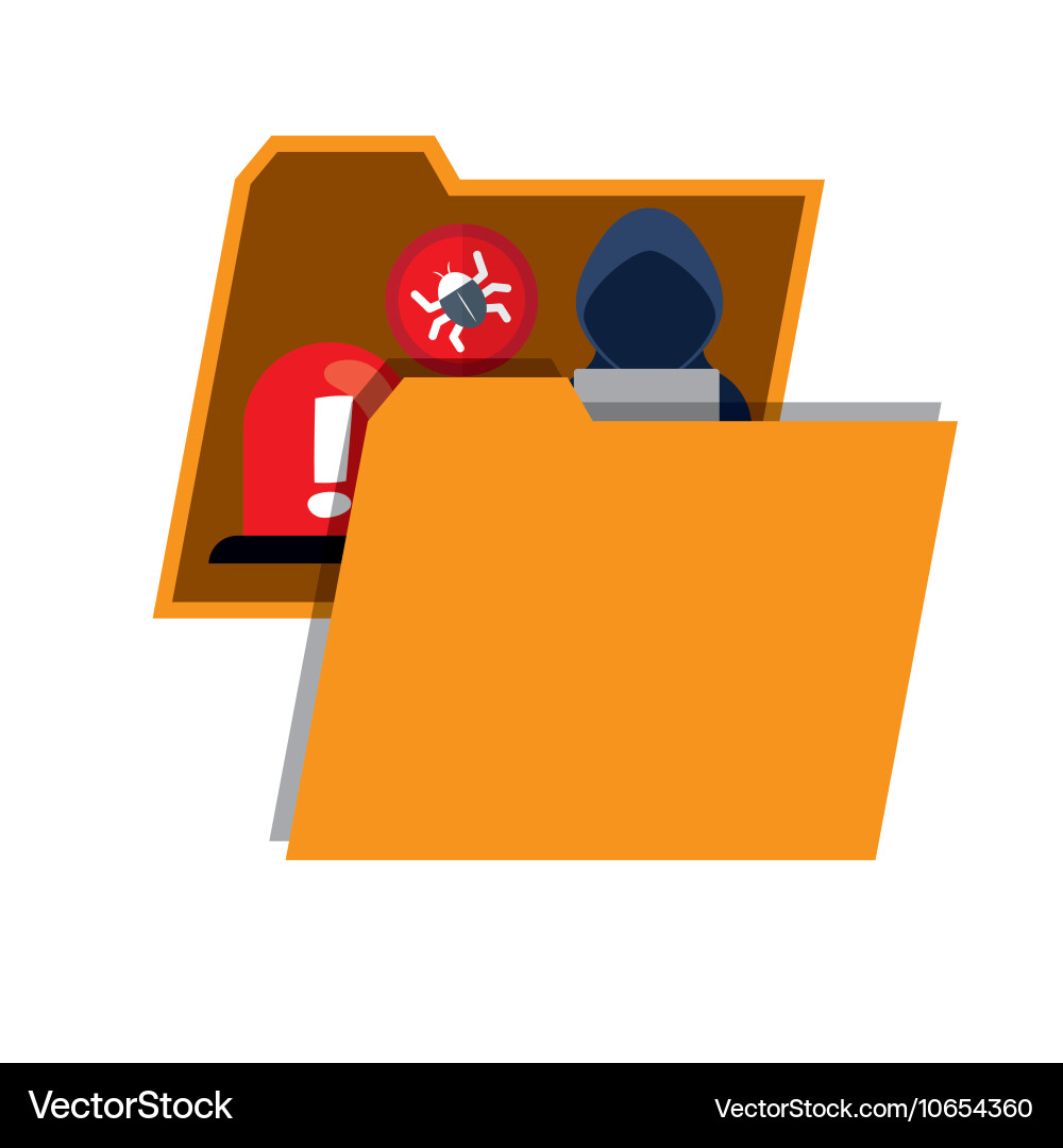 Cyber security system and media design vector image