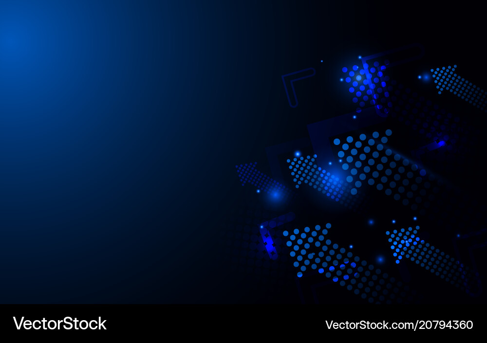 Dynamic Halftone Arrows Background vector image