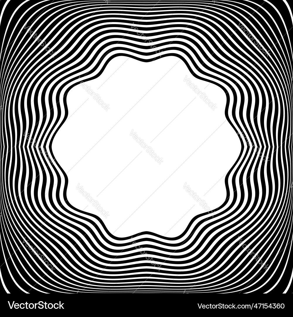 Dynamic Wavy Frame Pattern vector image