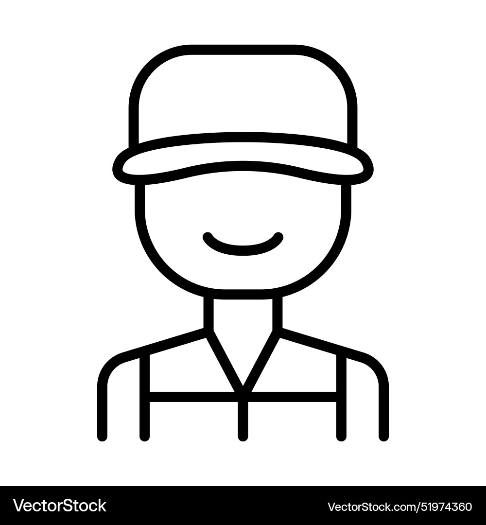 Garbage collector icon in thin line style graphic Vector Image