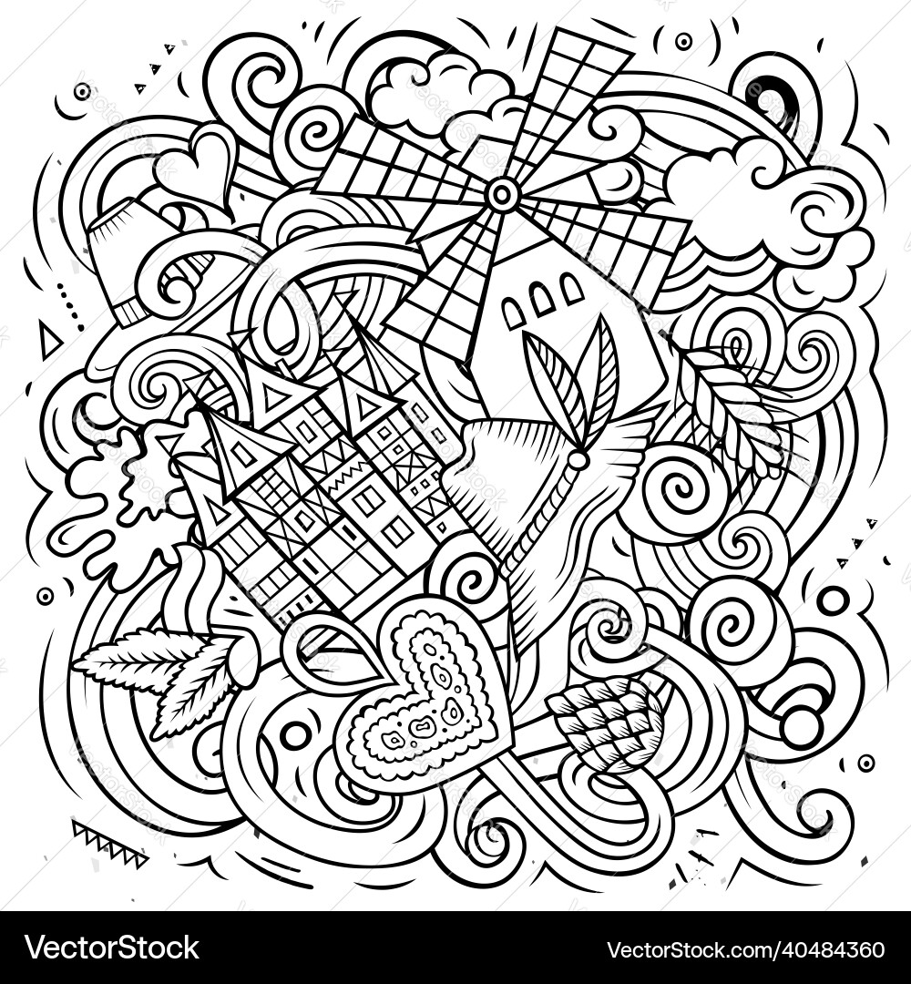 Germany Cartoon Doodle Vector Image