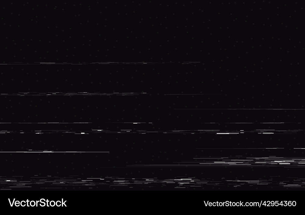 Glitch retro playback white distorted lines Glitch retro playback white distorted lines Vector Image