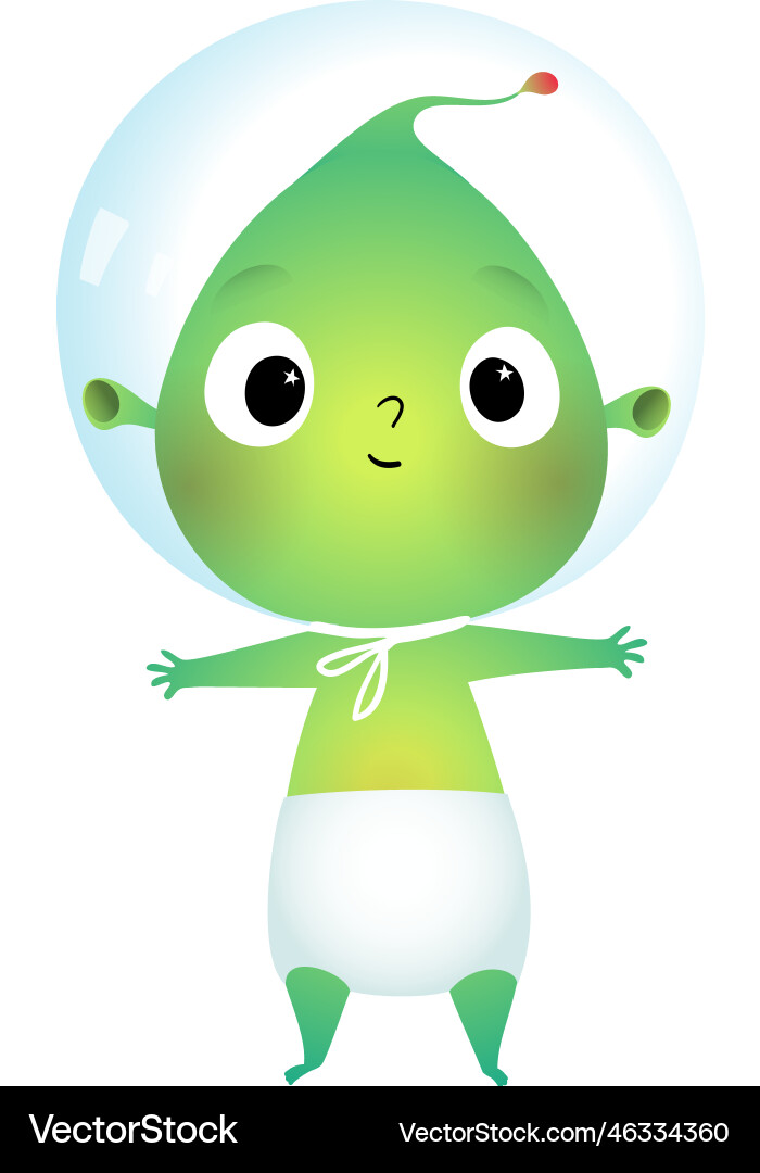 Kleines Baby Alien oder außerirdisches Kleinkind Kleines Baby Alien oder außerirdisches Kleinkind vektorbild