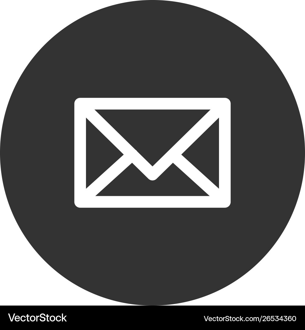 Mail icon in modern style for web site and mobile Mail icon in modern style for web site and mobile vector image