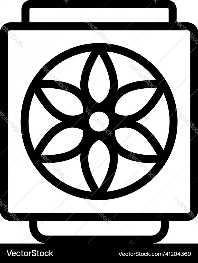 Processor cooler icon outline computer Processor cooler icon outline computer Vector Image