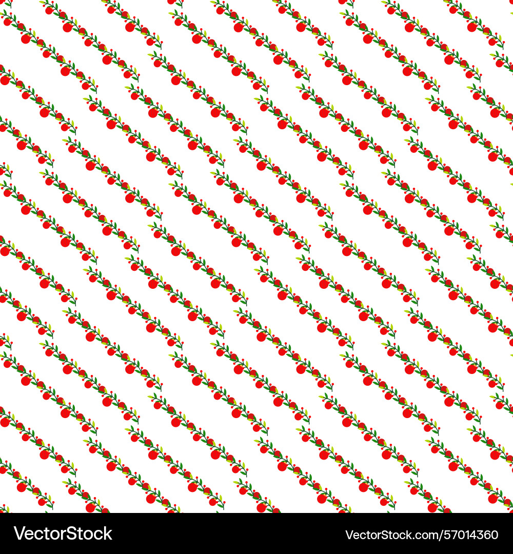 Seamless pattern of diagonal branches Vector Image