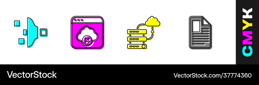 Set filter setting failed access cloud storage Set filter setting failed access cloud storage vector image