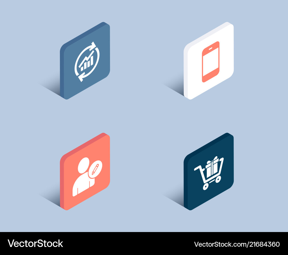 Update data edit user and smartphone icons Update data edit user and smartphone icons vector image