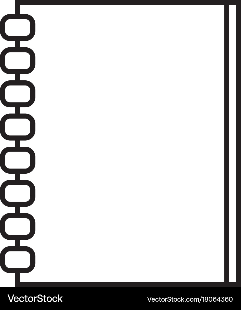 Zeilen-Notebook-Papier Objektdesign zum Schreiben Vektorbild